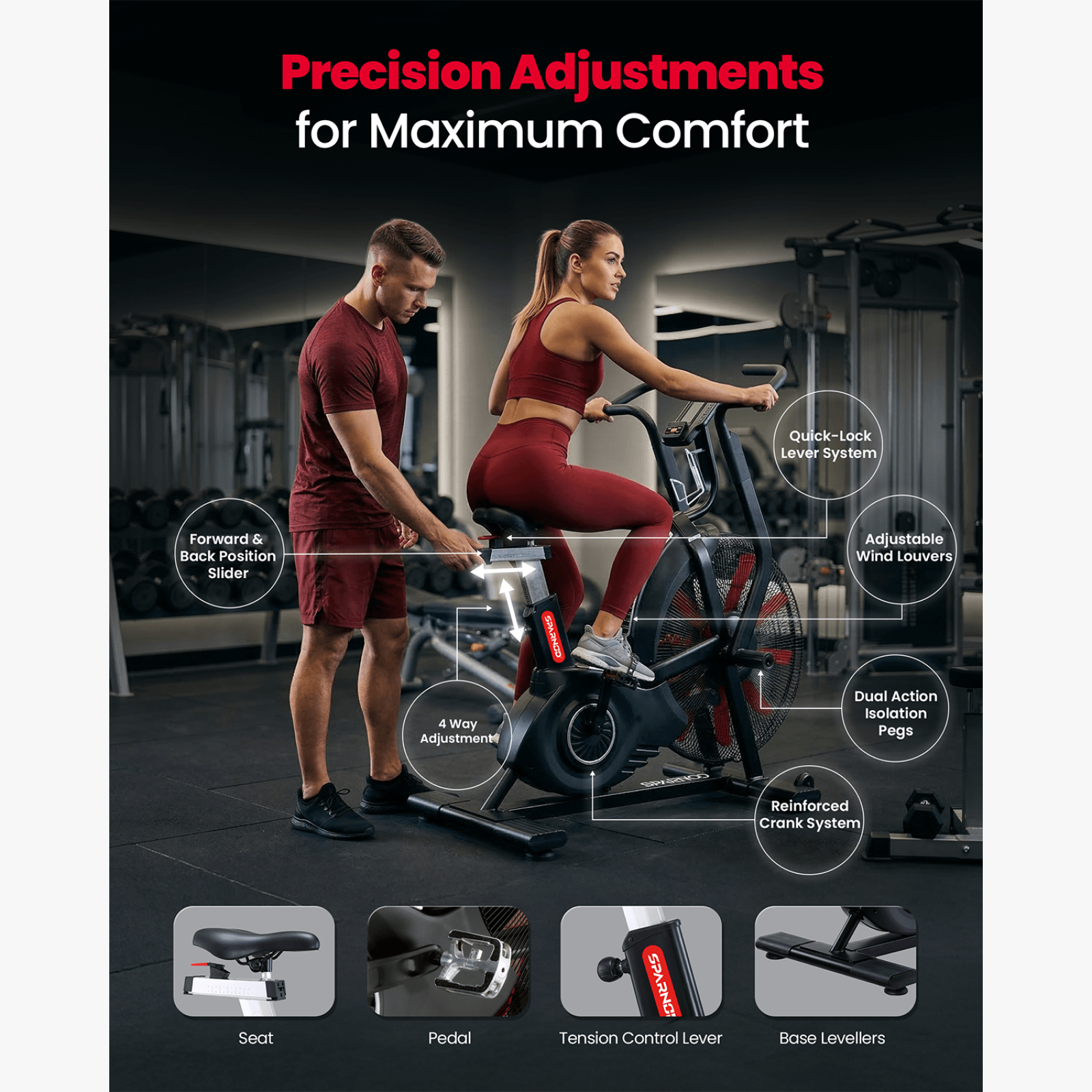Sparnod Fitness SAB-13 Commercial Air Bike