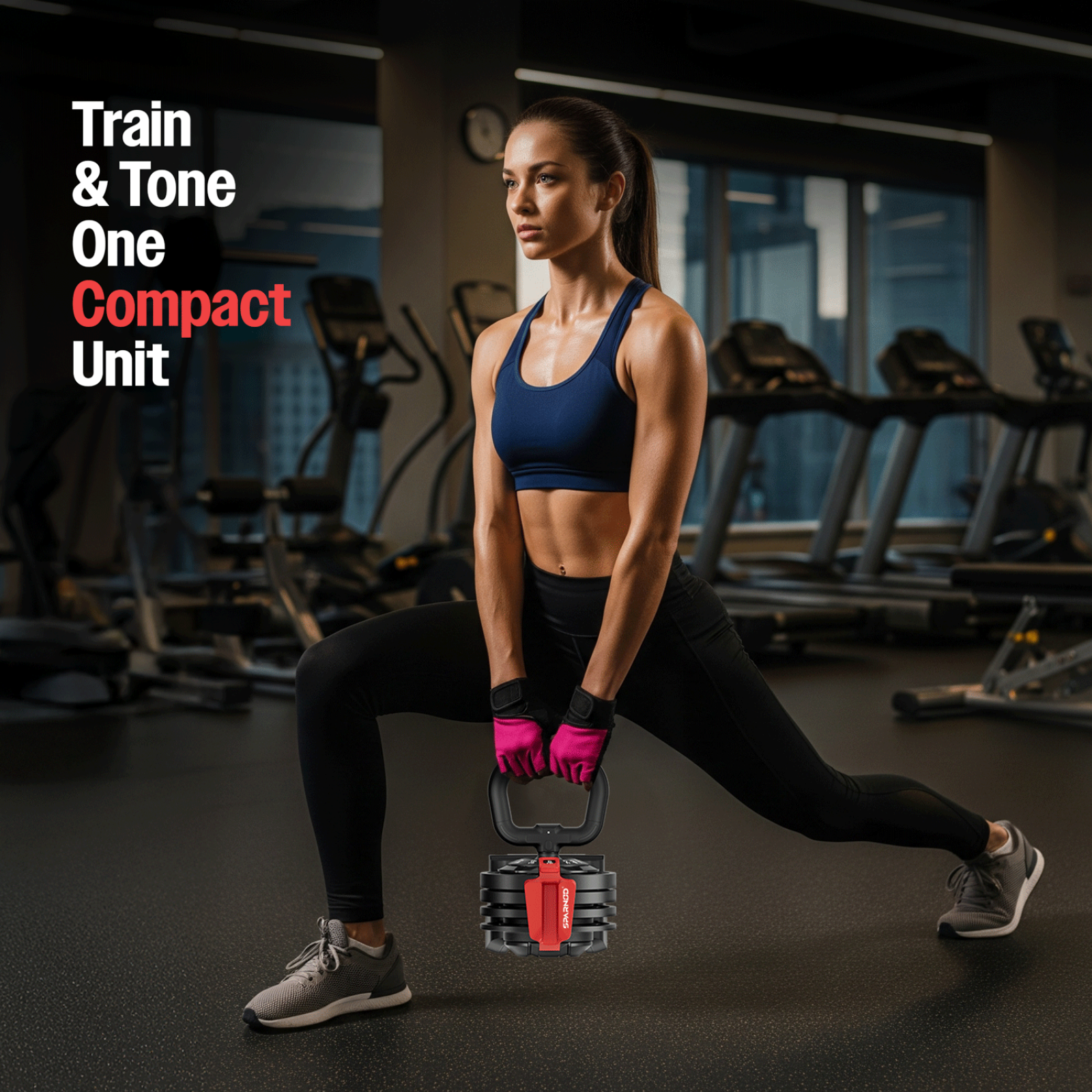 Sparnod Fitness SAD-25 Adjustable 3-in-1 Dumbbell Set