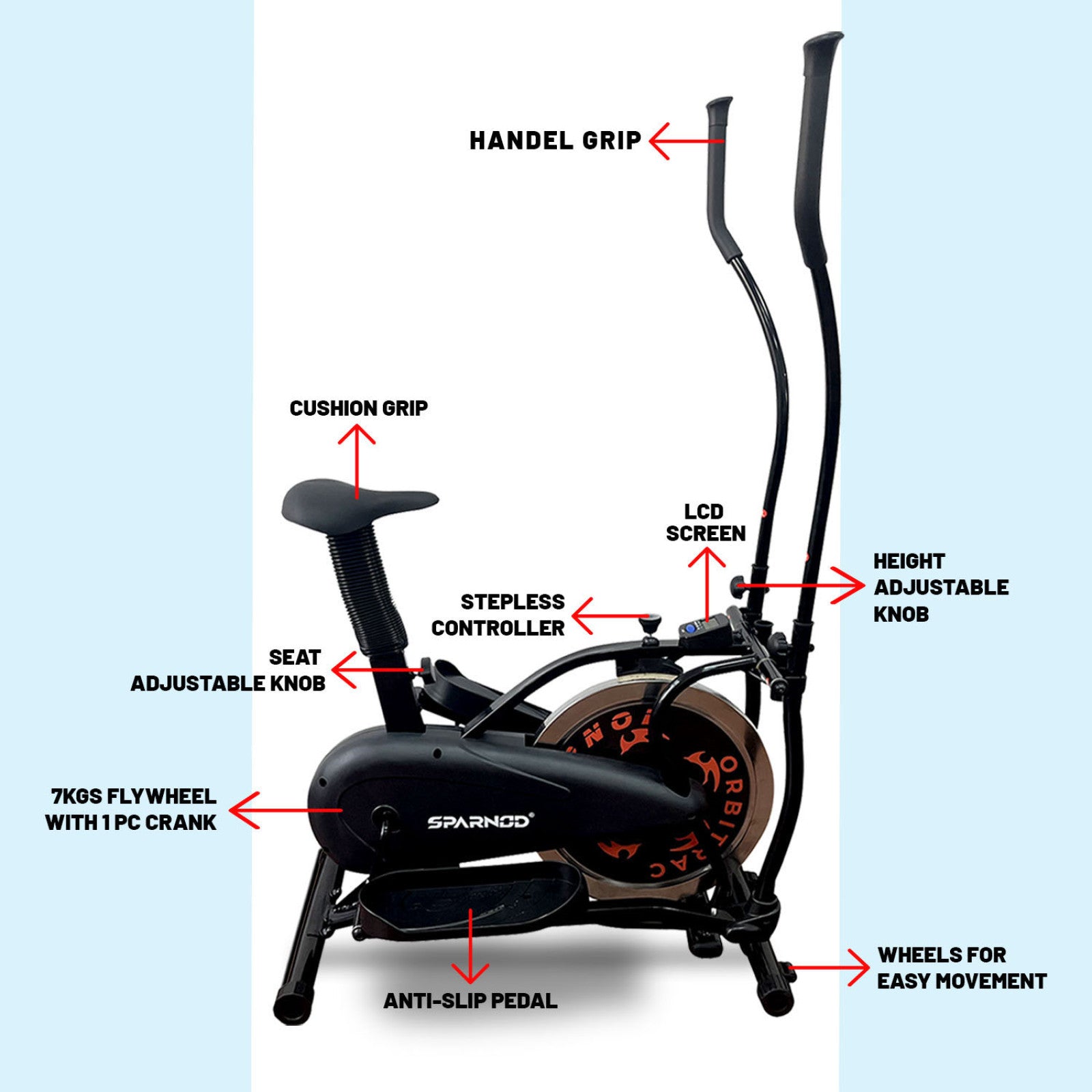 Sparnod Fitness SOB-11000 Orbitrek Bike