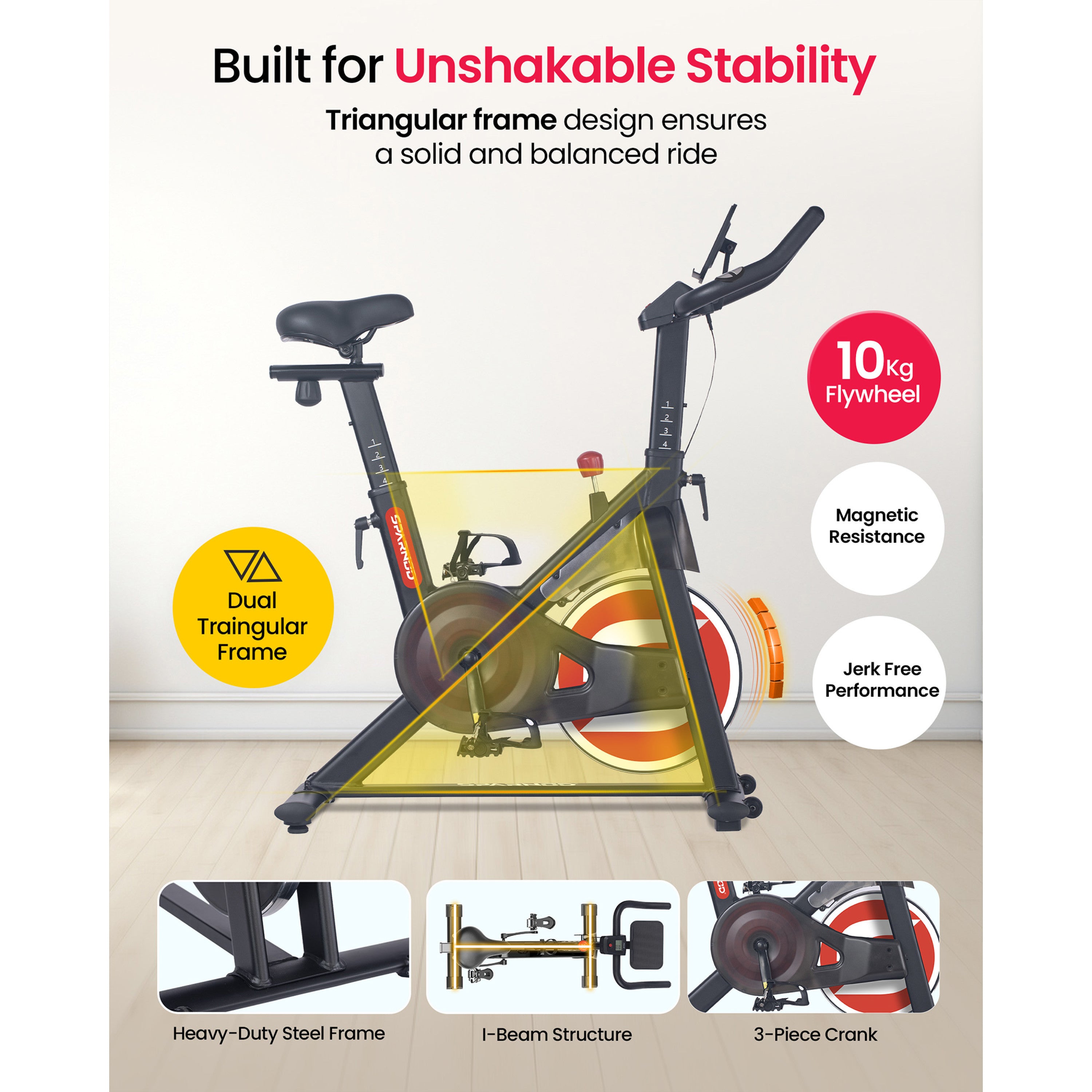 Sparnod Fitness SSB-10N Magnetic Spin Bike