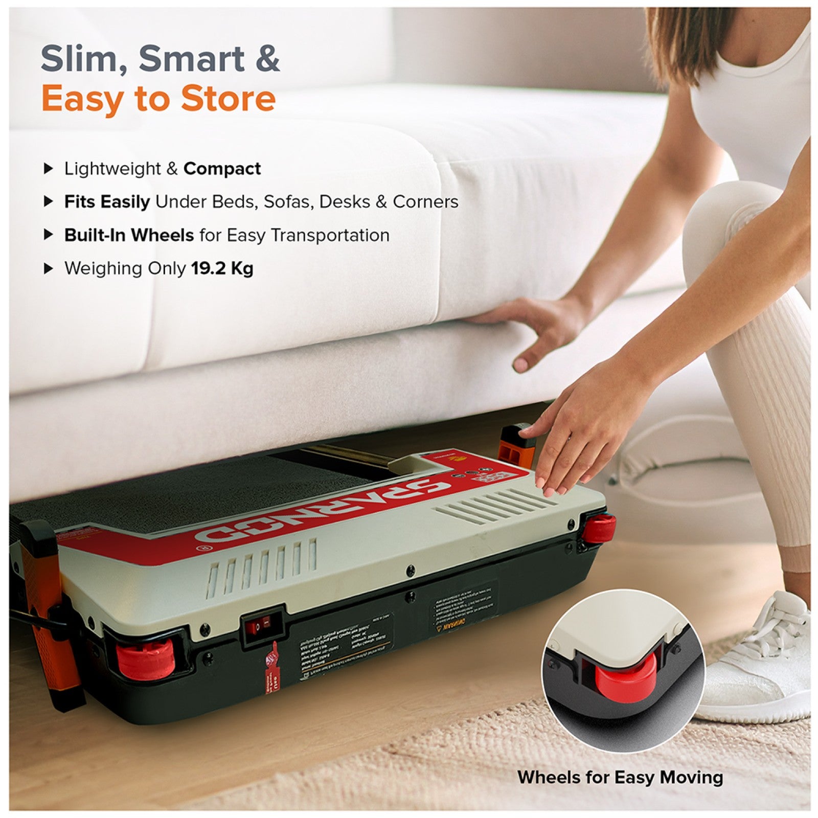 Sparnod Fitness STH-3003 Double Sided Massage Treadmill - 2.5 HP