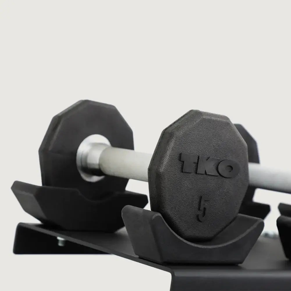 TKO 10-Sided Rubber Dumbbell Set (LB)