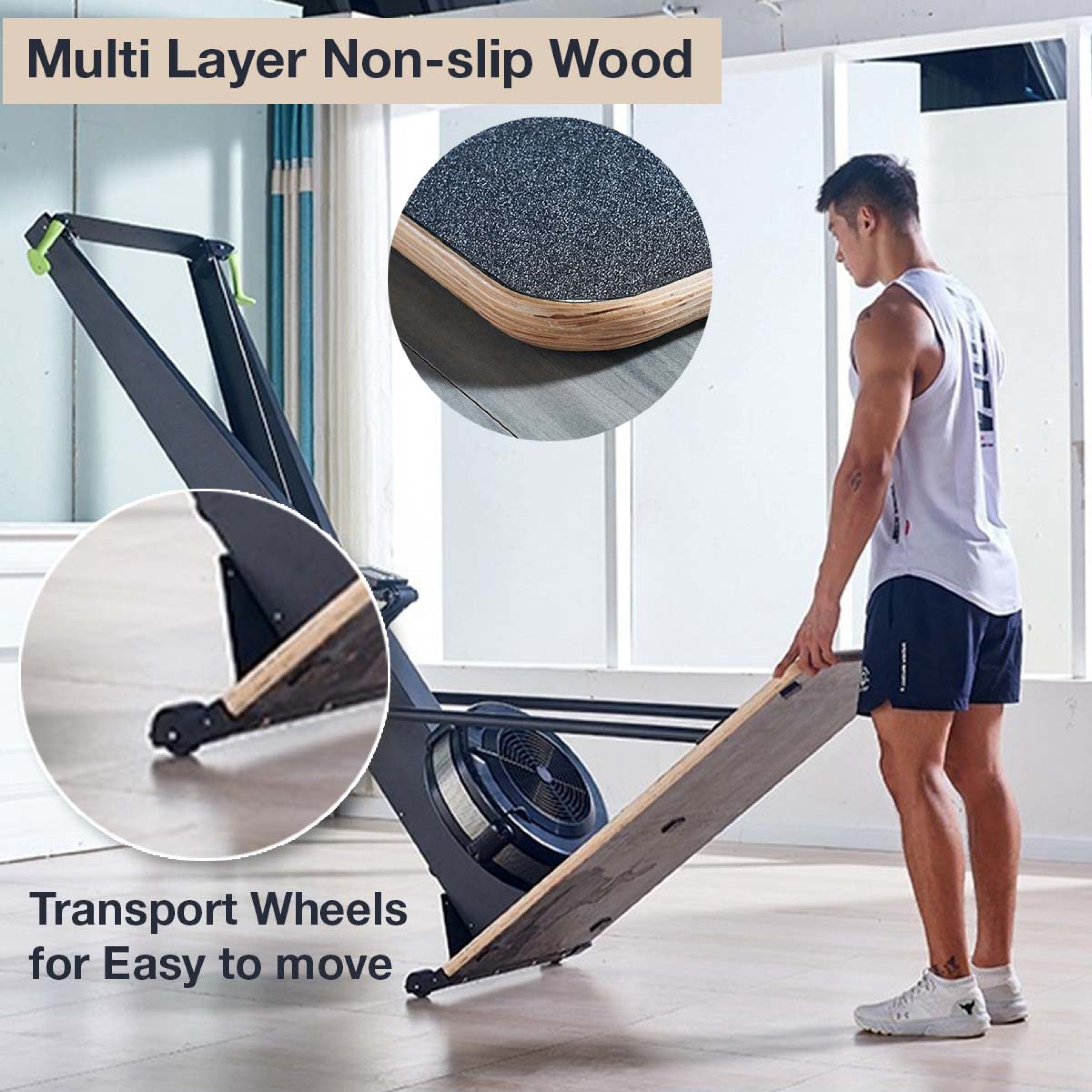 Sparnod Fitness SR-99 Ski Air Rowing Exercise Machine With Floor Stand